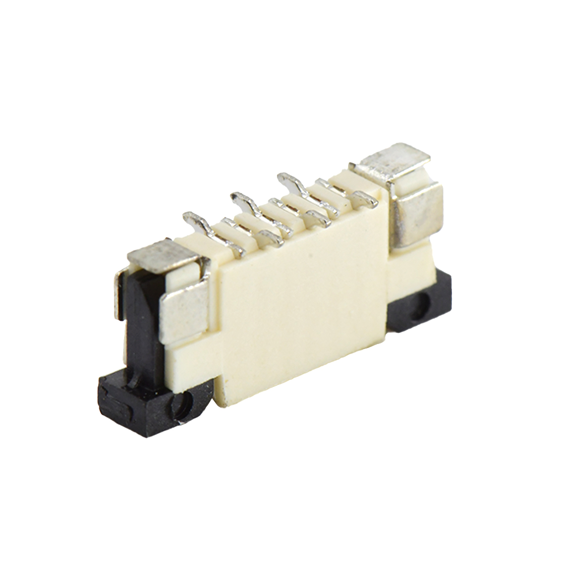 FPC 1.0Pitch-H5.5立贴抽屉式 正脚位 6pin 本色 镀亮锡